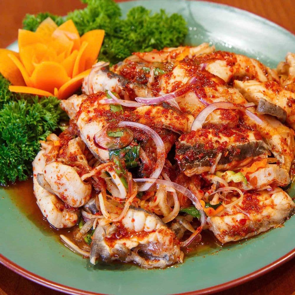 Cá Tầm Trộn Hành Tím Lý Sơn